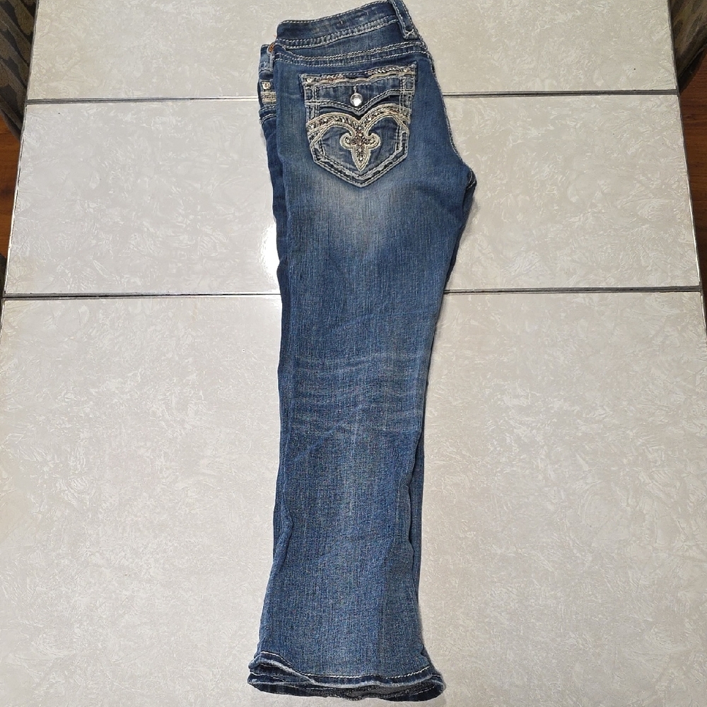Rock Revival Blue Boot Cut Jeans for Women